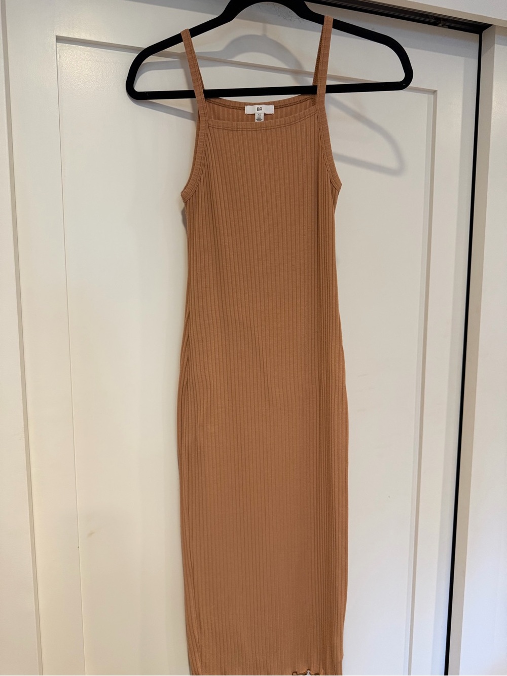 Women’s sz XS BP Ribbed Slip Midi Dress in light orange